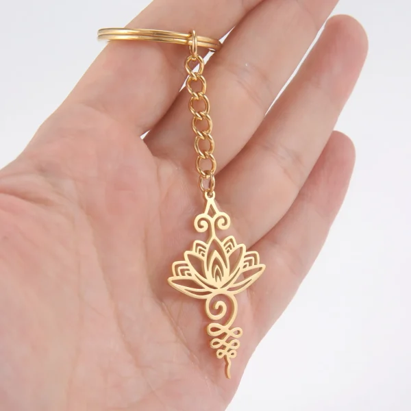 Unalome Lotus porte - clés de voiture Yoga bouddhisme… – Chant… – Image 16