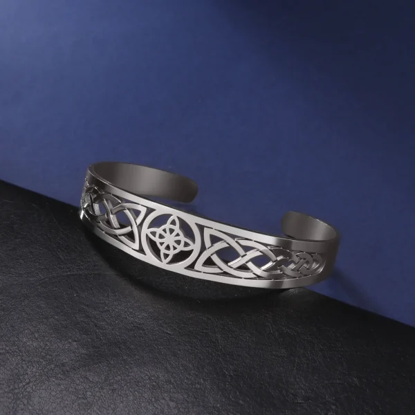 Bracelets manchette en acier inoxydable avec nœud de… – Rune de… – Image 24