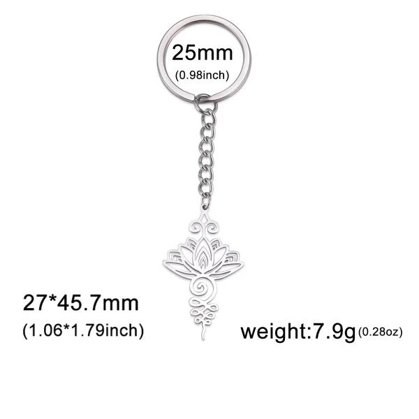 Unalome Lotus porte - clés de voiture Yoga bouddhisme… – Chant… – Image 8