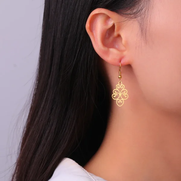 Boucles d'oreilles pendantes en filigrane Boucles… – Chant des… – Image 3