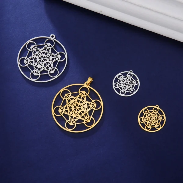 collier Cube d'ange sceau archange Metatron, en acier… – Lueur… – Image 30