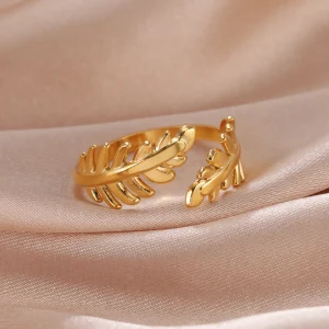Bague en acier inoxydable pour femme, bijou ouvert,… – Rune de…