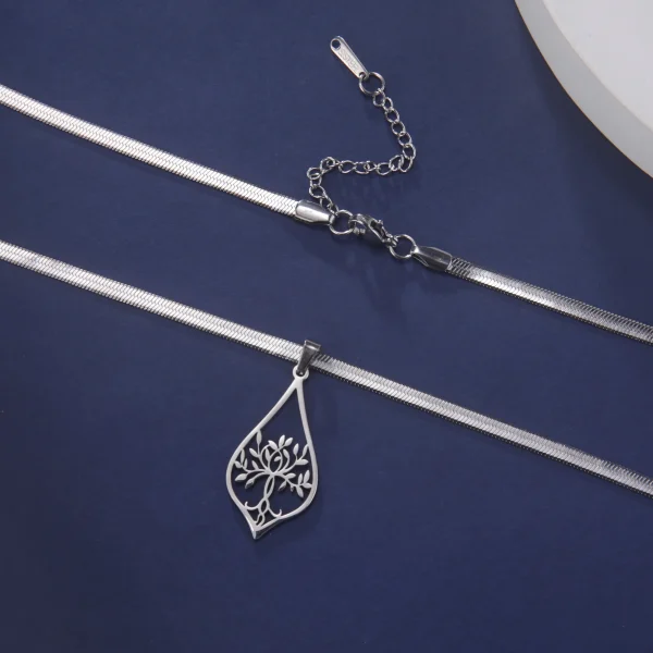 collier arbre de vie pour femmes et filles, en acier… – Chant… – Image 18