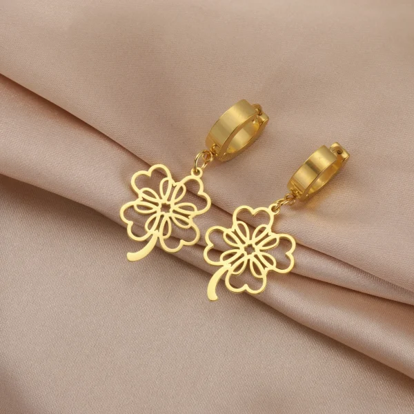 Boucles d'oreilles pendantes Everver à quatre feuilles… – Éclat… – Image 21