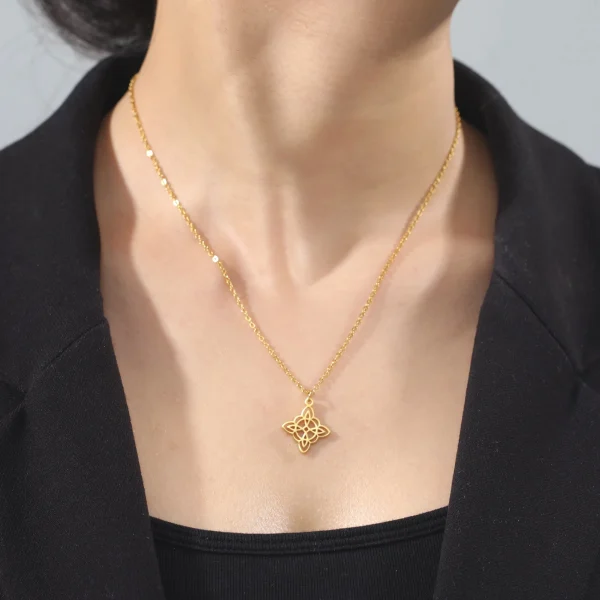 Collier pendentif nœud de sorcière pour femme, tour de… – Chant… – Image 24