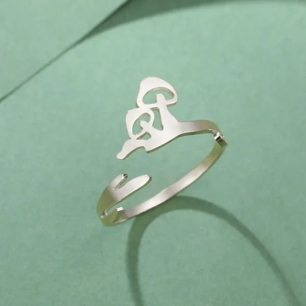 Cute Sweet Mushroom Rings Open Adjustable Women… – Rune de… – Image 13