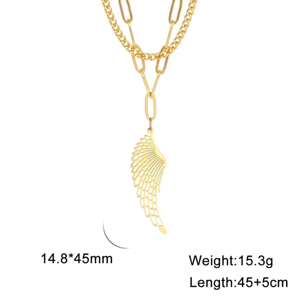 2025 Seraph ange aile pendentif collier pour femmes en… – Éclat… – Image 12