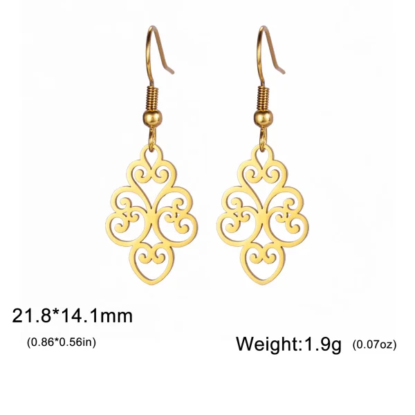 Boucles d'oreilles pendantes en filigrane Boucles… – Chant des… – Image 7
