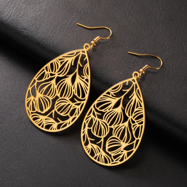 Boucles d'Oreilles Bohème Filig123 en Forme de Goutte… – Ailes… – Image 14